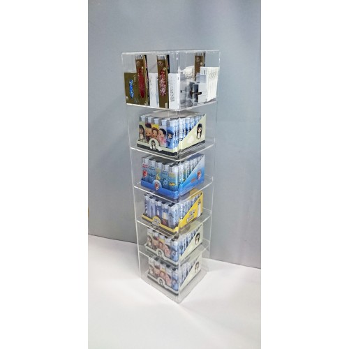 Espositore per accendini a 6 piani + 5 spingi cartine completi